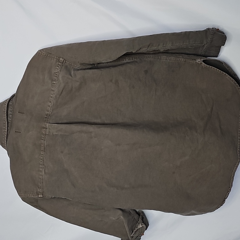 Madewell cargo army military denim gray jacket collared sz XS - Picture 6 of 7